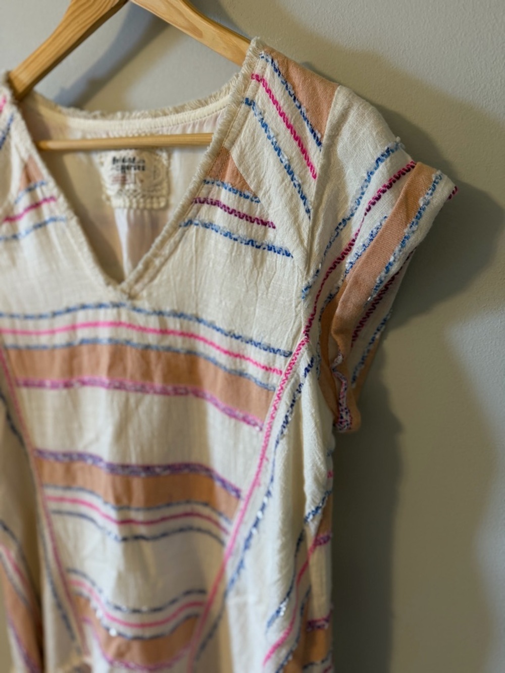 Anthropologie Holding Horses Elira Striped Cotton Tunic Dress - Picture 6 of 11